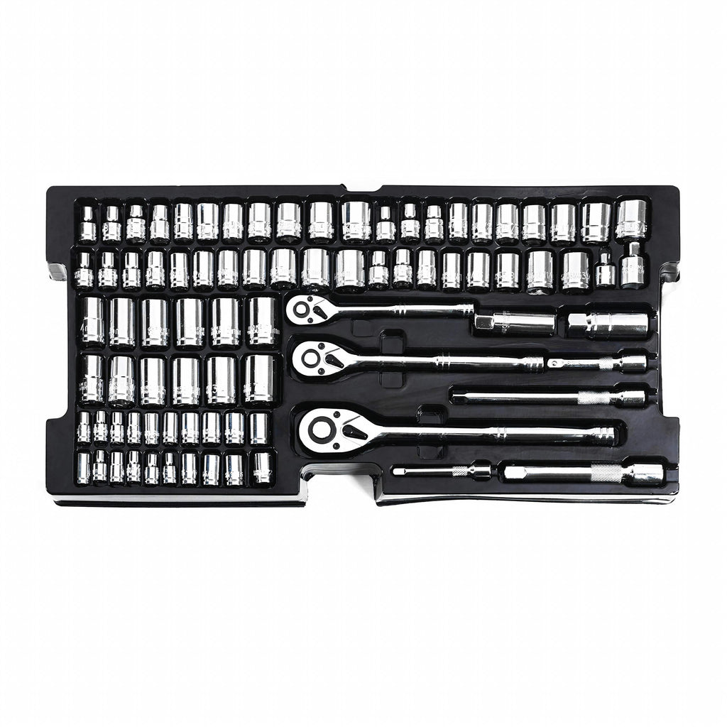 408-Piece Mechanics Tool Set, Chrome Vanadium Forged Tools, 3-Drawer Heavy Duty Metal Box