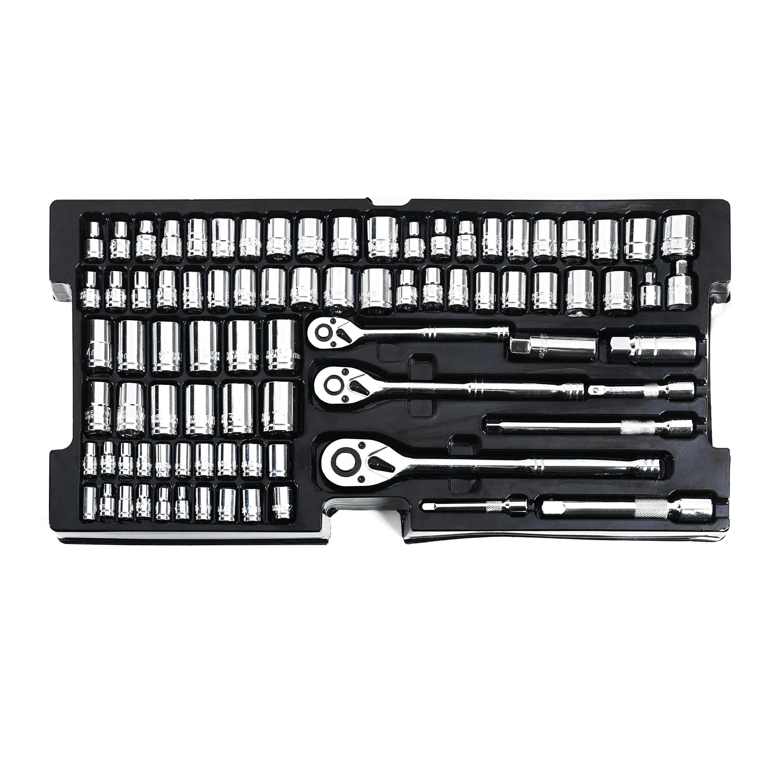 408-Piece Mechanics Tool Set, Chrome Vanadium Forged Tools, 3-Drawer Heavy Duty Metal Box